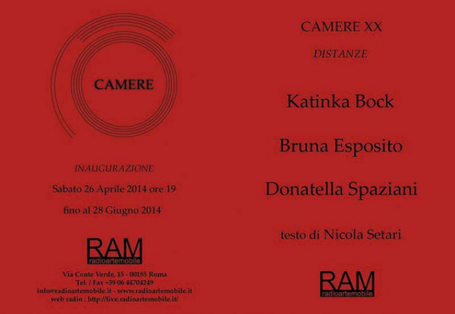 Katinka Bock, Bruna Esposito e Donatella Spaziani. Distanze Katinka Bock, Bruna Esposito e Donatella Spaziani. Distanze