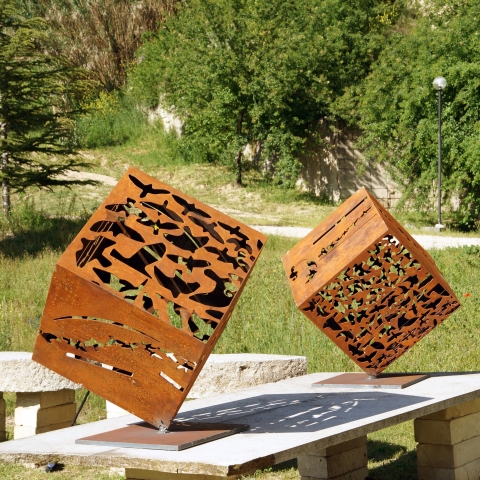 “Voli” di Antonio Paradiso al parco-scultura La Palomba di Matera