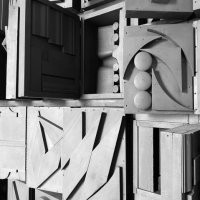 Louise Nevelson  "black secret wall"