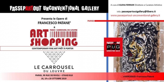“L’imperfezione” dell’asfalto su juta di Francesco Patanè all’ART SHOPPING di Parigi “L’imperfezione” dell’asfalto su juta di Francesco Patanè all’ART SHOPPING di Parigi