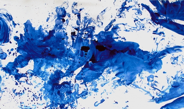 “Blue K" omaggio di Pizzi Cannella a Yves Klein
