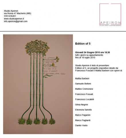 Edition of 5 Edition of 5