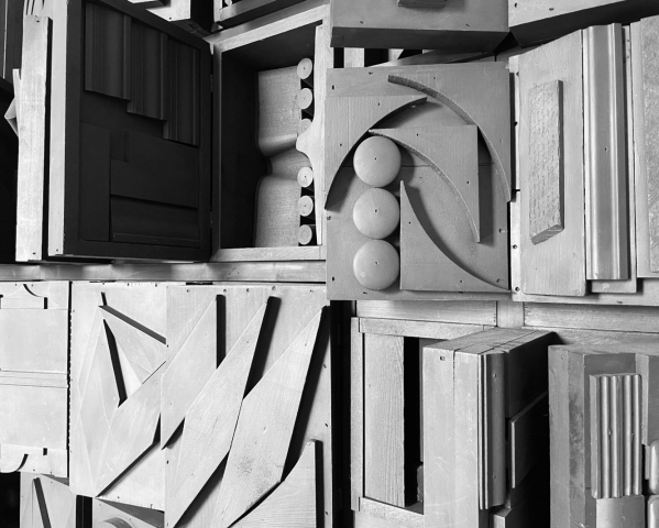 Louise Nevelson  "black secret wall"